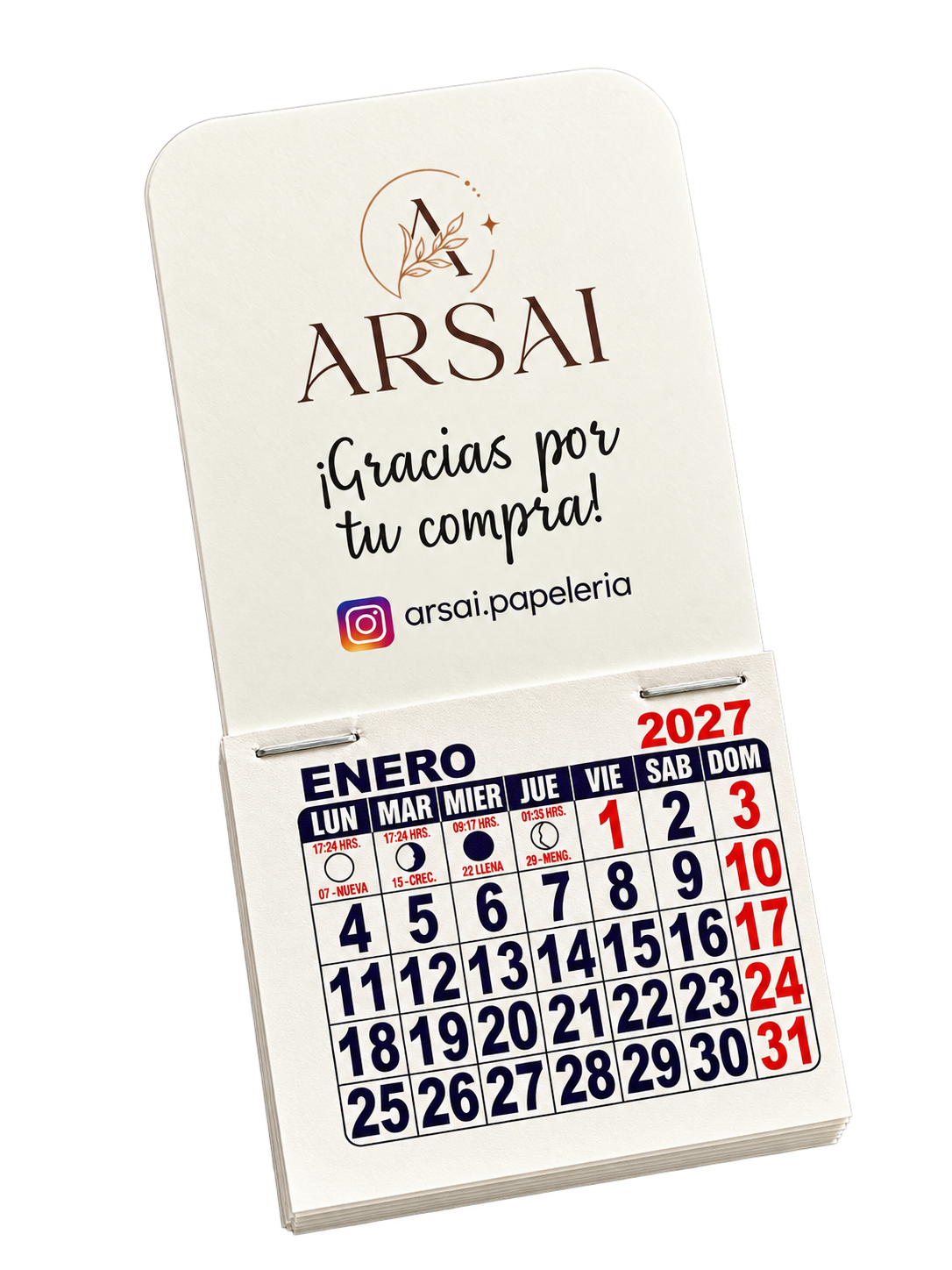 Calendario personalizado Arsai